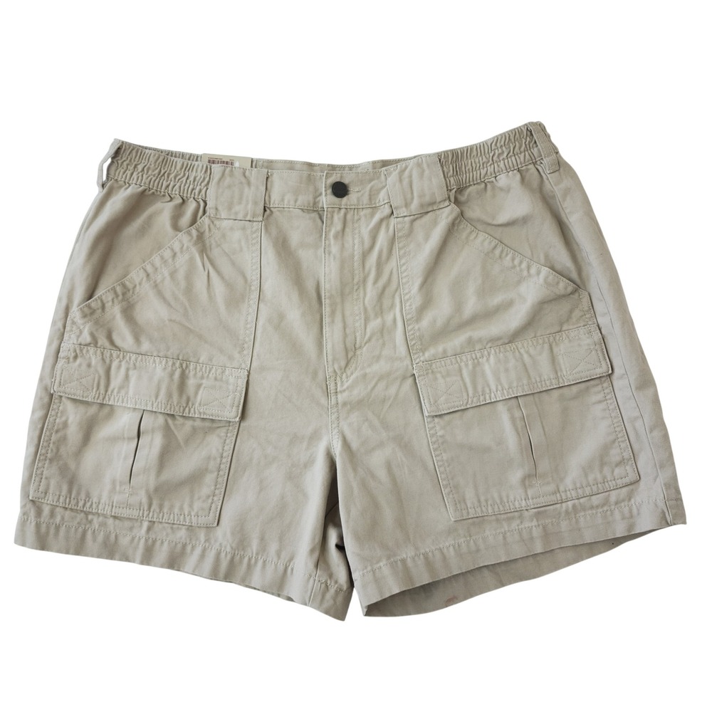 RedHead Mens Beachcomber Relaxed Fit Cargo Shorts Gravel Khaki Size 38 NWT